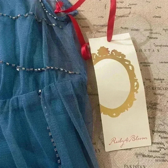 🆕Ruby & Bloom Tulle And Beaded Top Tunic Size 12 - Picture 8 of 9
